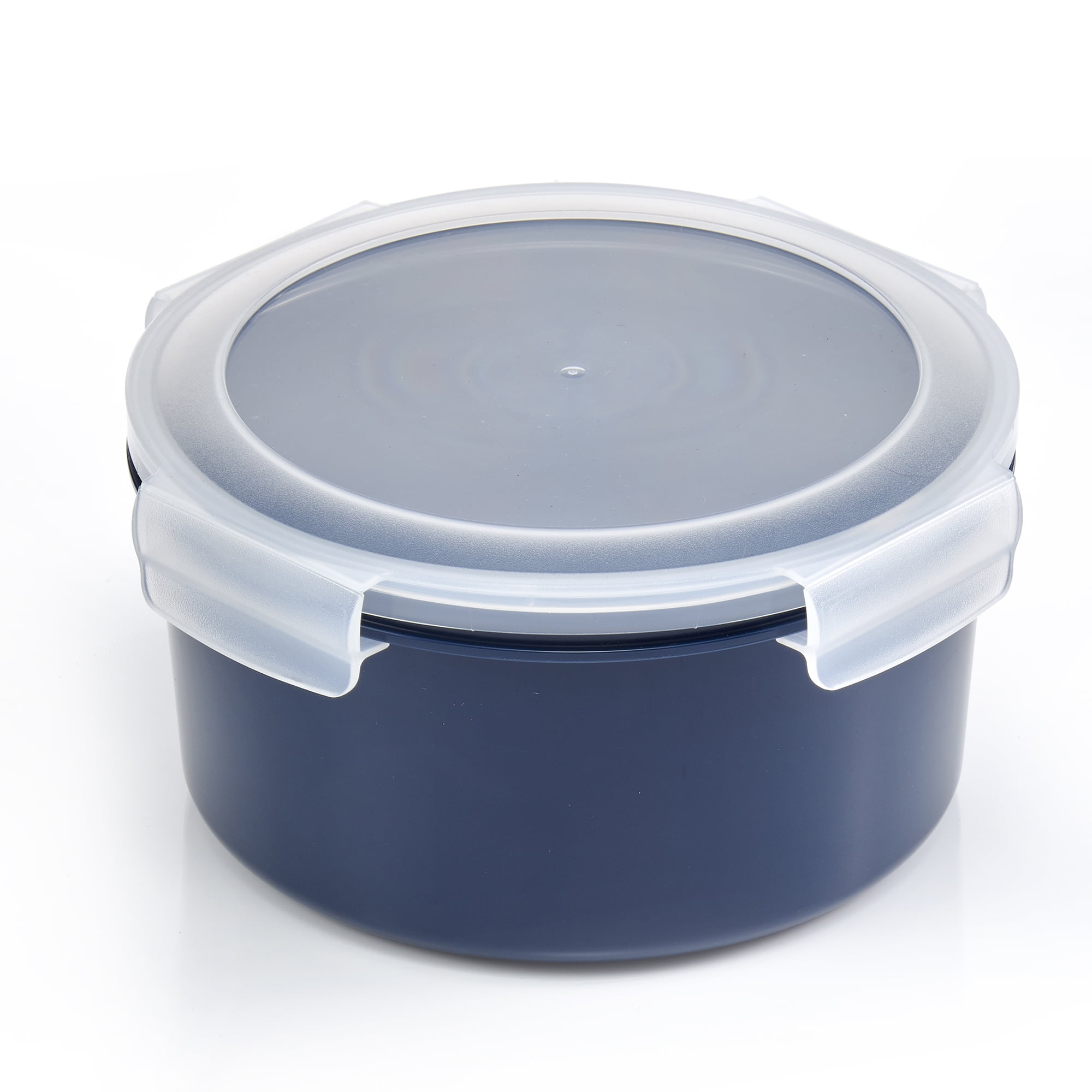 Mainstays Food Storage Container, Round Navy 40oz Capacity