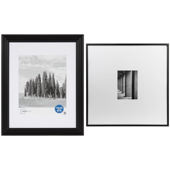 Mainstays & Better Homes & Gardens Black Gallery Picture Frame Bundle, 2-Pack