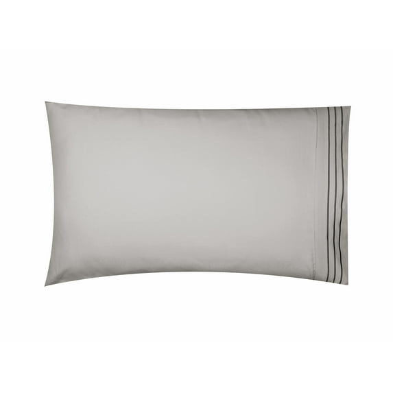 Better Homes & Gardens Embroidered Luxury Microfiber Adult Pillowcase Set, King, Silver, 2 Pieces