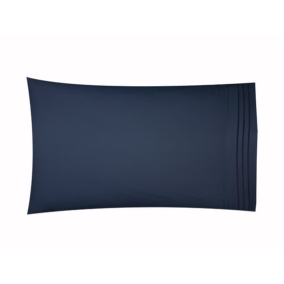 Better Homes & Gardens Embroidered Luxury Microfiber Adult Pillowcase Set, Standard, Indigo, 2 Pieces
