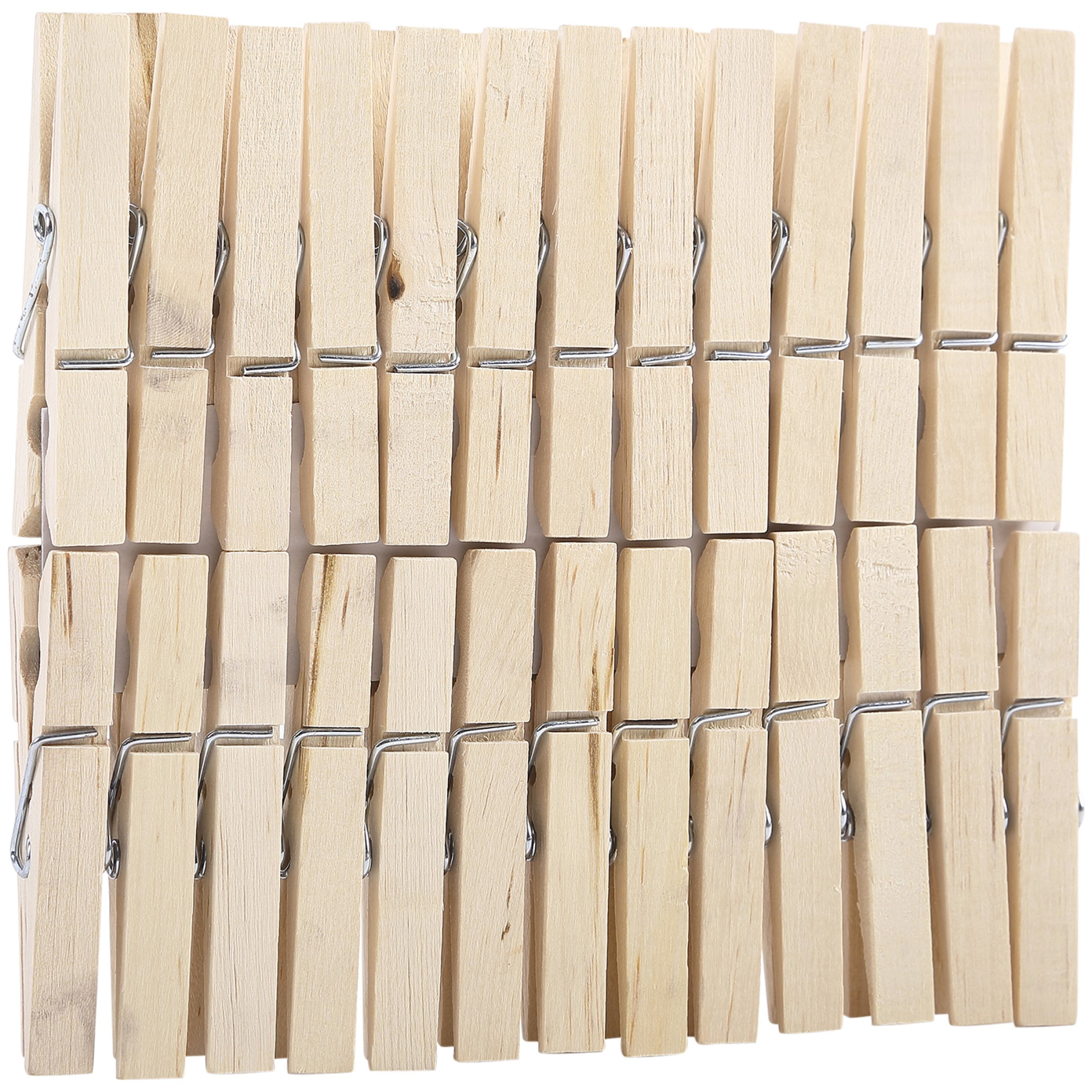 Mainstays Wood Clothespins, 50 Count, Beige