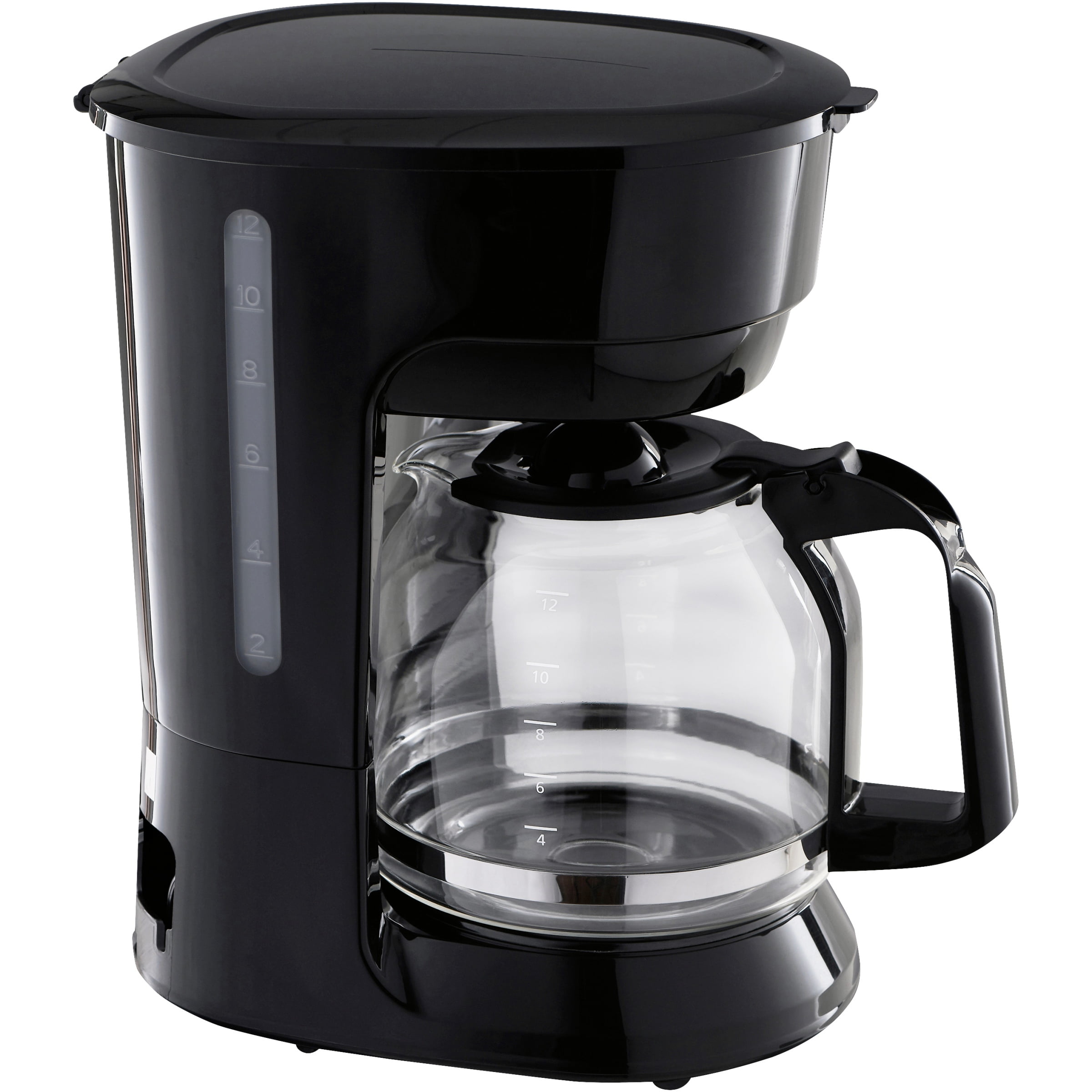 Mainstays Black 12-Cup Coffee Maker with Removable Filter Basket 