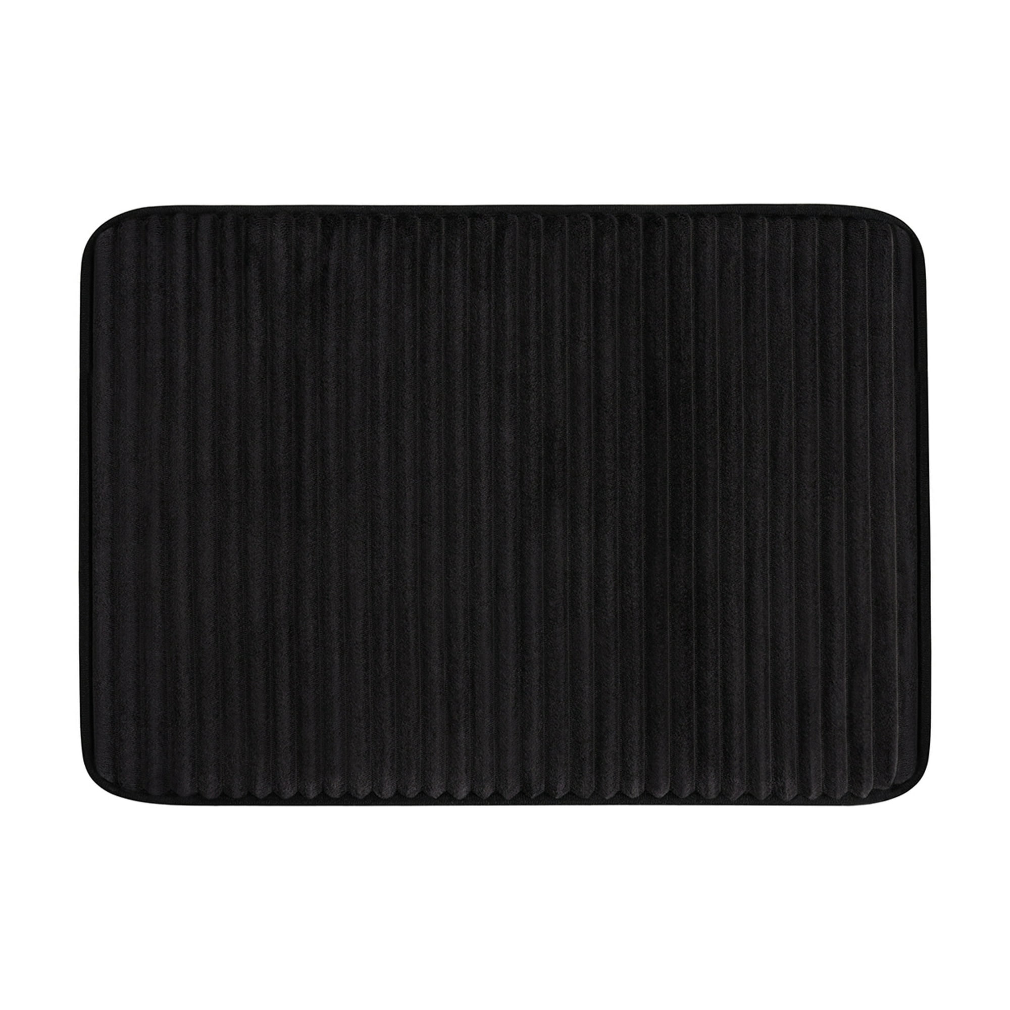 Mainstays Black 2-Piece Performance Foam 17"x 24" Bath Rug Set
