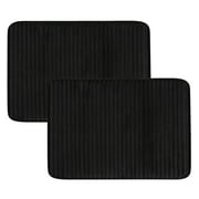Mainstays Black Performance Foam Bath Rug Set, 2-Piece, 20 in x 32 in