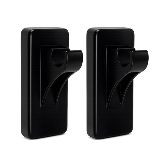 Mainstays Black Adhesive Curtain Rod Bracket Set, 2 Pieces