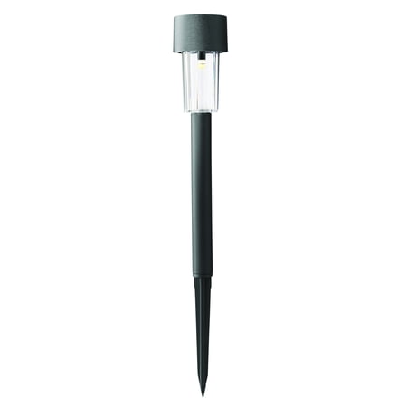 Mainstays Black Classic Column Solar Powered LED Path and Garden Light, 2 Lumens