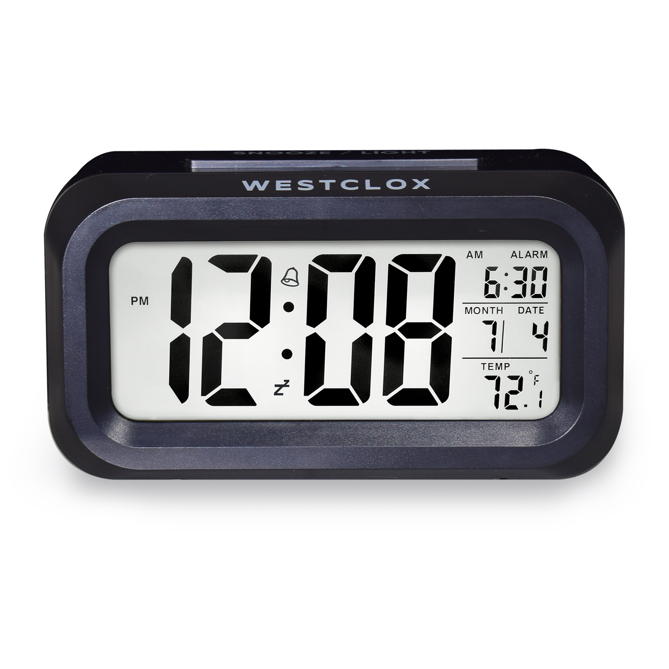 Mainstays Black Digital Alarm Clock with LED Backlight and Easy-to-Read LCD Display - image 1 of 5