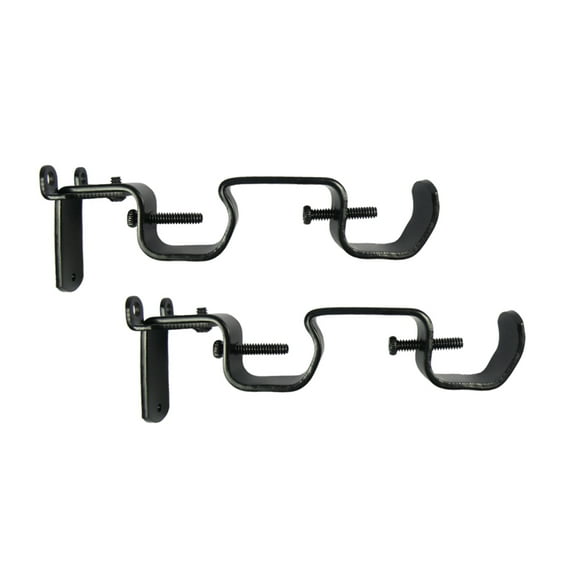 Mainstays Black Double Rod Converter Brackets (2 Count)