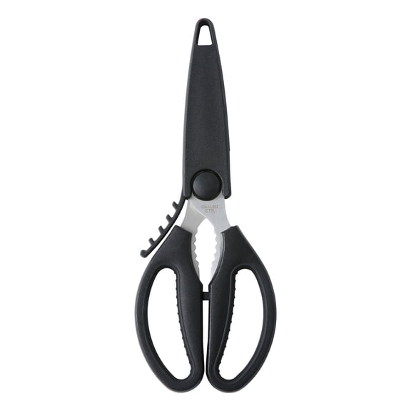 Mainstays Black Handle Stainless Steel Multi-Purpose 8.6in Kitchen Shears