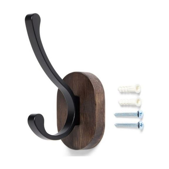 Mainstays Round Wood Hanger Backer with Black Hook 1 Pack