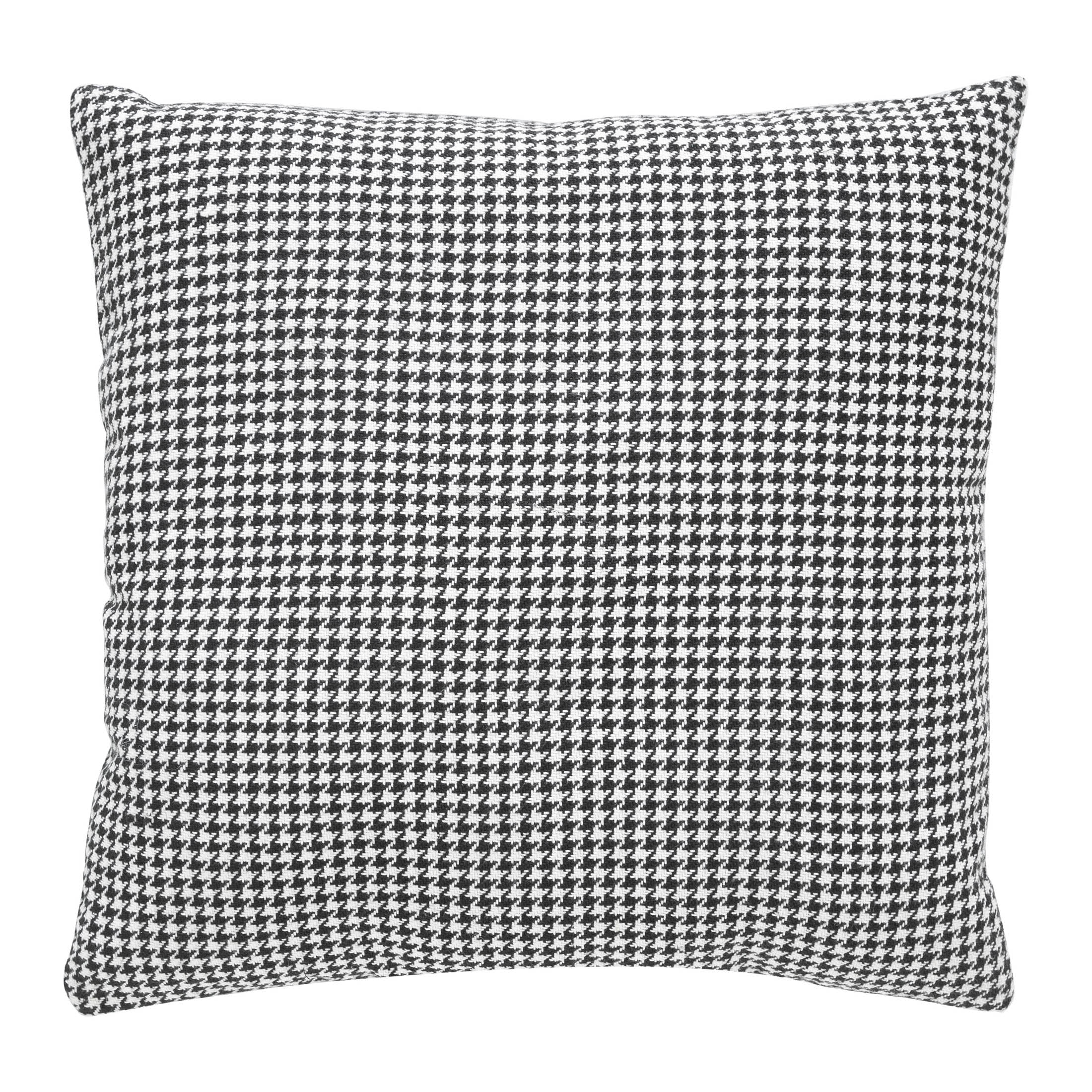 Mainstays 18 in x 18 in Black Houndstooth Woven Decorative Pillow