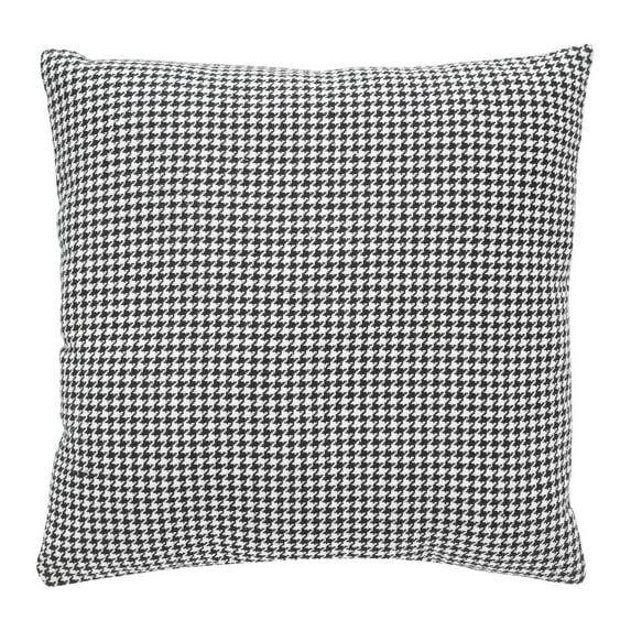 Mainstays 18" x 18" Black Houndstooth Woven Decorative Pillow