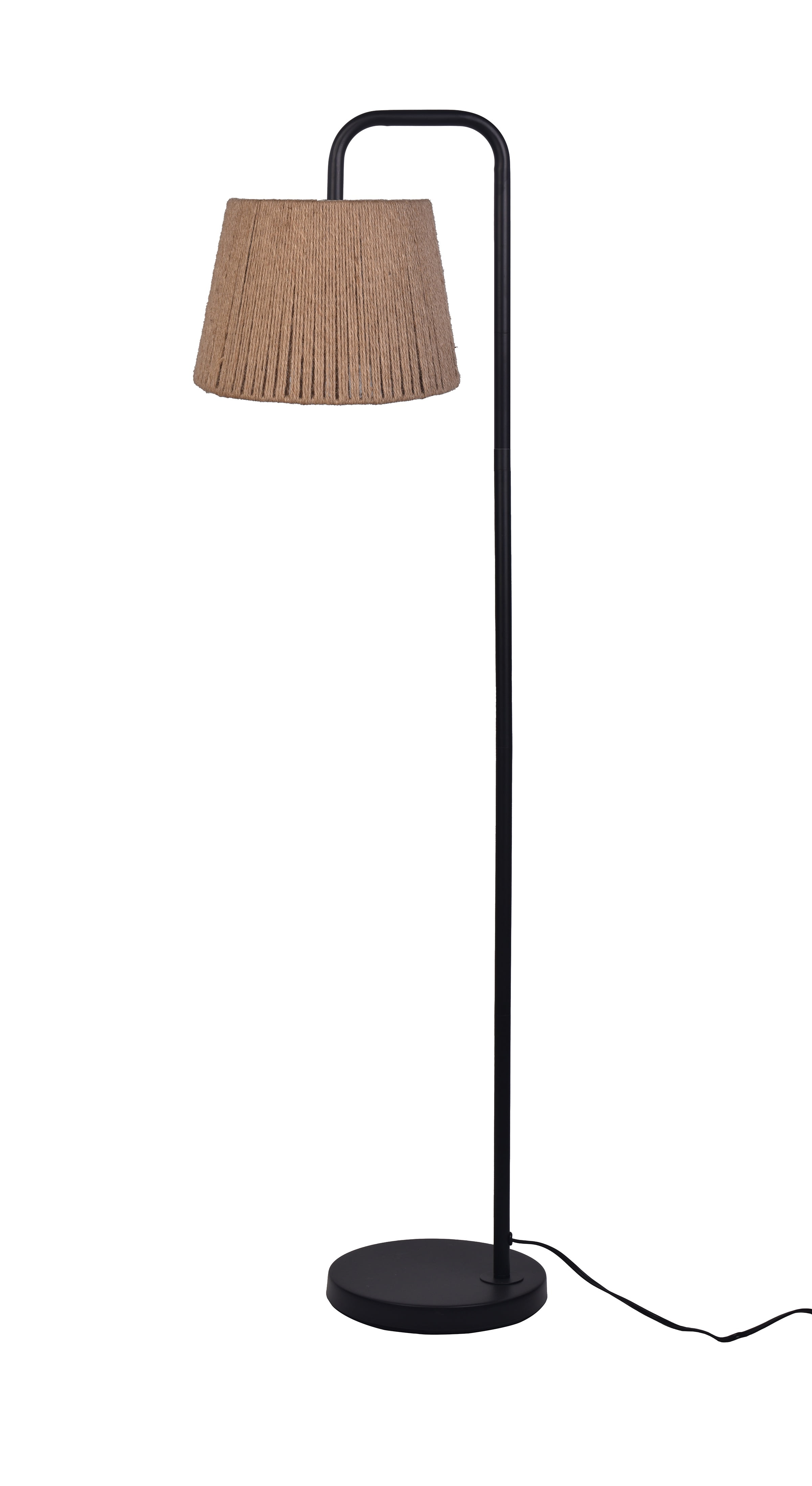 Mainstays Black Metal Floor Lamp with Rope Shade, Transitional Styling, Ideal for Office and Dorms, New - Walmart.com