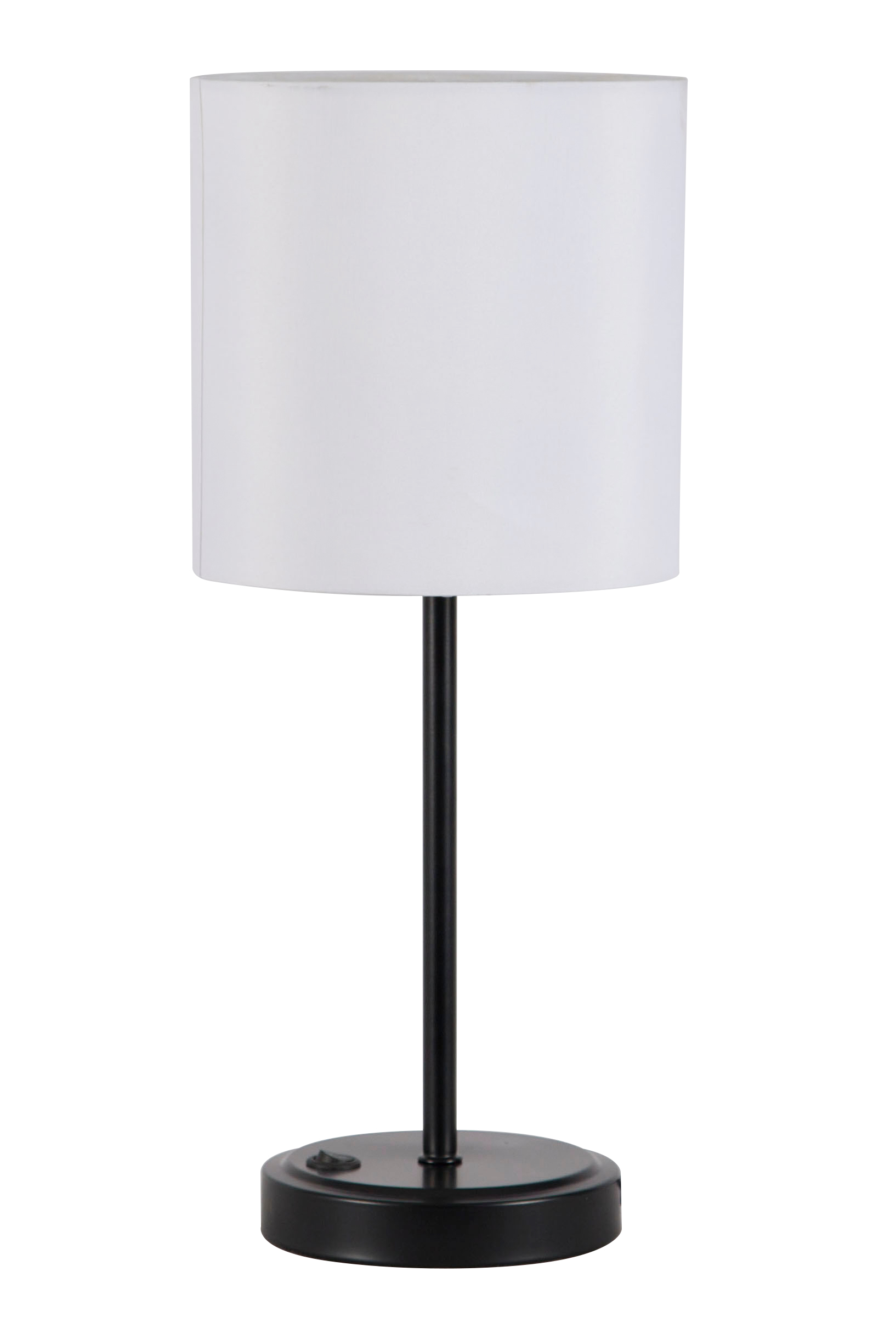Mainstays Black Metal Grab and Go Stick Lamp with USB Port