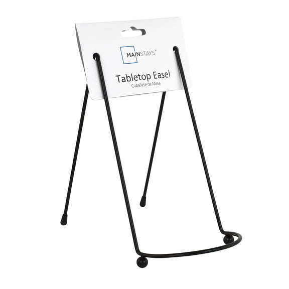 Mainstays Black Metal Tabletop Easel, 7.13 in H x 7.0 in W x 4.25 in L