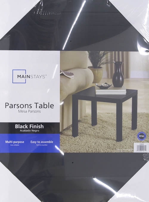 Mainstays Black Parsons End Table