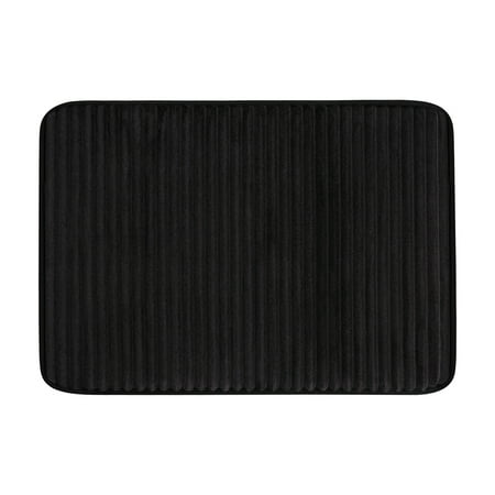 Mainstays Black Performance Foam 17"x 24" Bath Rug