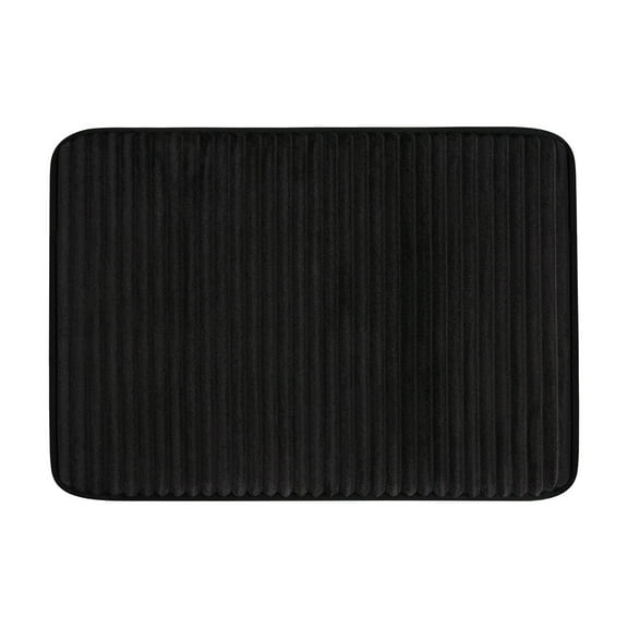 Mainstays Black Performance Foam 17"x 24" Bath Rug
