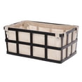 thumbnail image 1 of Mainstays Black Rectangle Metal Storage Basket with Removable Liner, 1 of 9