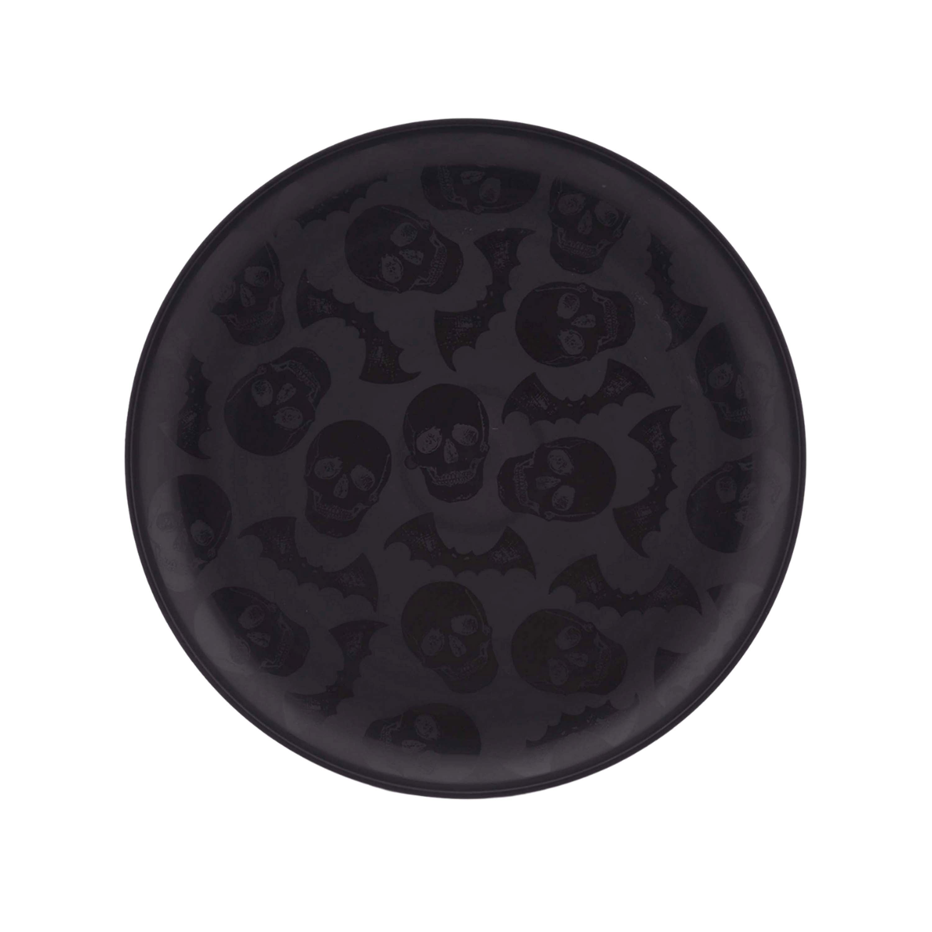 Heavy Duty Black Plastic Plates With Silvery Lace Design - 15 Dinner Plates  And 15 Dessert Plates - Perfect For Parties, Day Of The Dead, Halloween,  And Graduation - Unique And Unusual