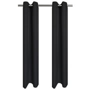 Mainstays Black Solid Blackout Grommet Curtain Panel Pair, Set of 2, 30" W x 84" L