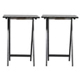 thumbnail image 1 of Mainstays Solid Rubberwood Folding TV Tray Tables, Set of 2, Black, 1 of 9