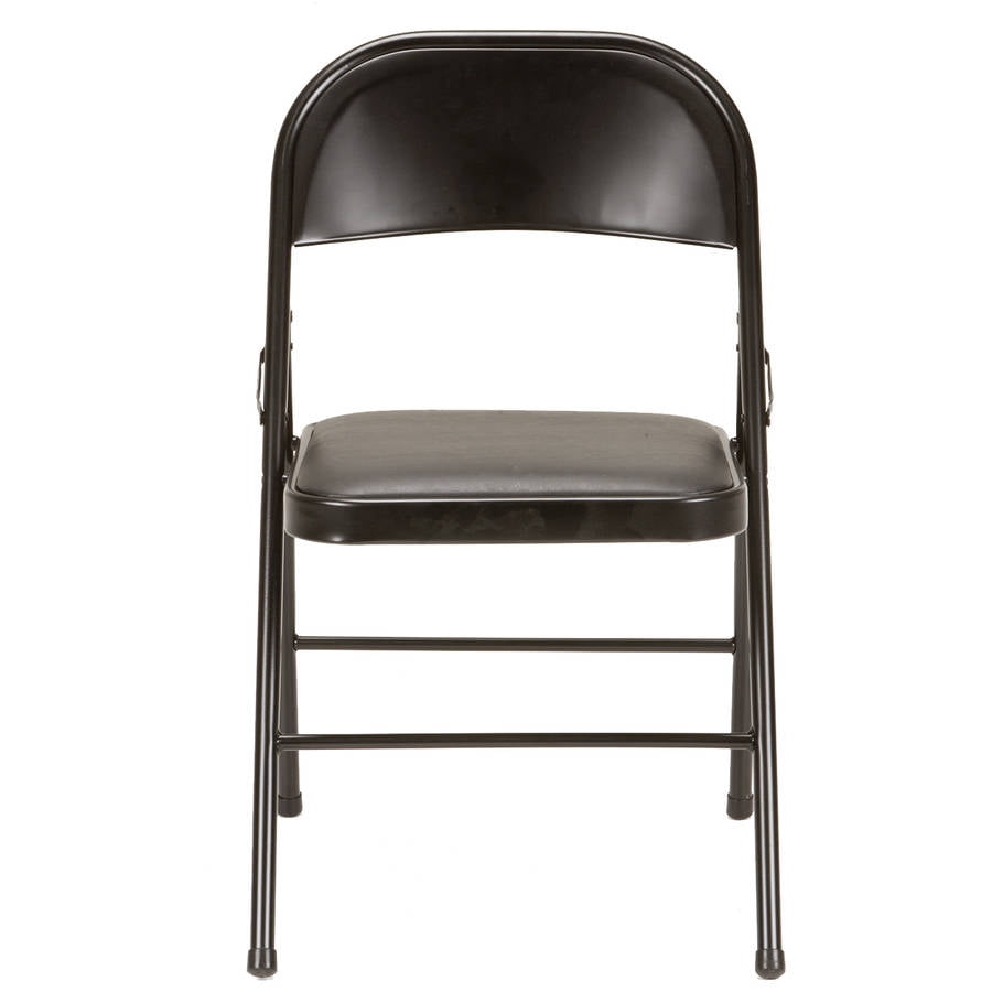 Mainstays Black Vinyl Folding Chair