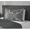 thumbnail image 1 of Mainstays Black & White Medallion 100% Polyester Pillow Shams, King - Reversible (2 Count), 1 of 4