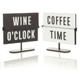 thumbnail image 1 of Mainstays Black & White Metal Wine and Coffee Tabletop Flip Sign, 7.9" x 8.5", 1 of 8