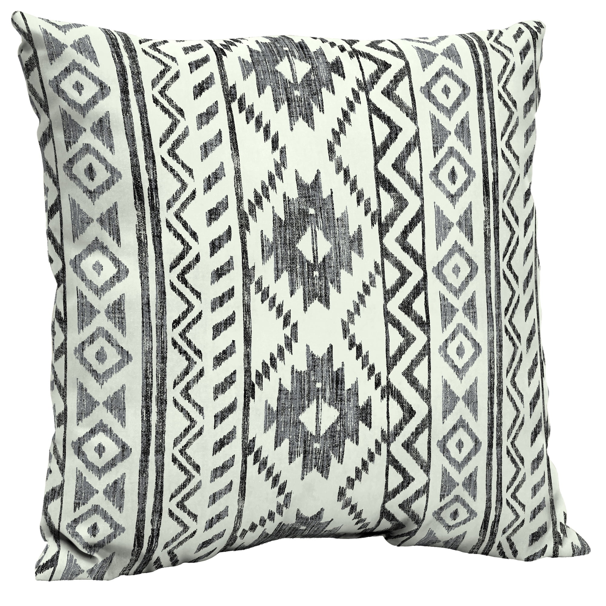 Mainstays Black and White Tribal 21" Outdoor Dining Pillow Back Cushion