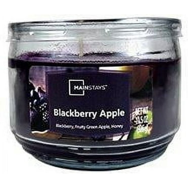 Mainstays Blackberry Apple Scented 3-Wick Glass Jar Candle, 11.5 oz.