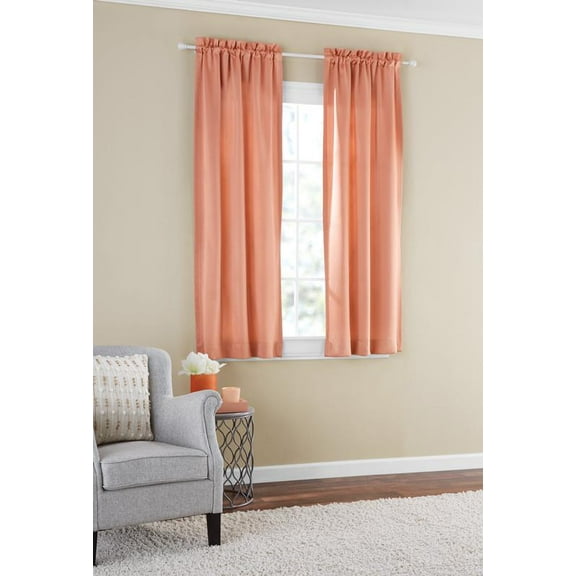 Mainstays Blackout Curtain Panel Pair, Set of 2, Terracotta, 30"W x 63"L