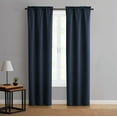 Mainstays Blackout Curtain Panels, Set of 2, Blue Cove, 30" W x 84" L