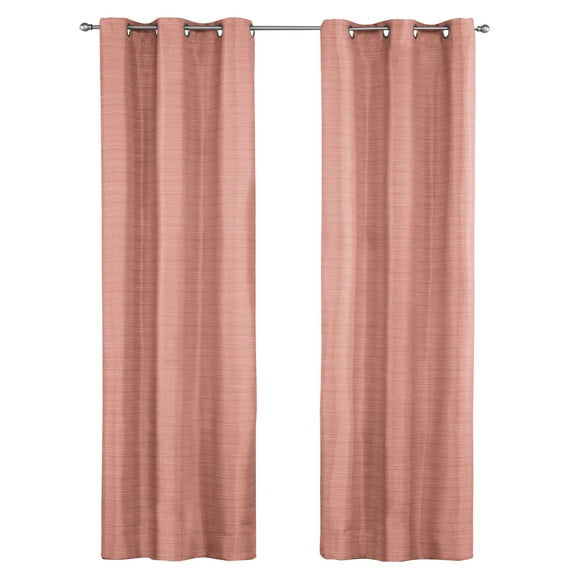 Mainstays Blackout Textured Slub Grommet Single Indoor Curtain Panel, Terracotta, 38" W x 84" L