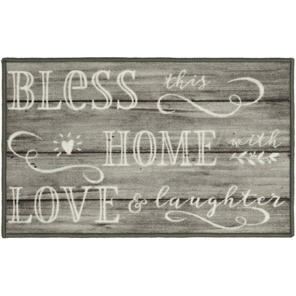 Mainstays Bless Home 17" x 30" Wood-Inspired Indoor Accent Rug