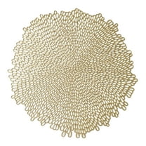 Mainstays Blossom Pressed Vinyl Table Placemat Gold 15.25" x 15.5"