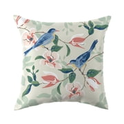 Mainstays Blue Bird Outdoor Pillow, 16 in x 16 in, Multi-color