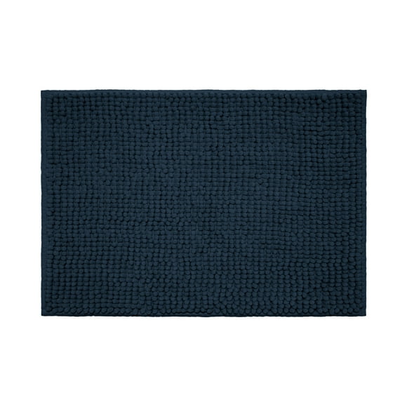 Mainstays Basic Polyester Chenille Noodle Bath Rug, Blue Cove, 17"x24", One Piece