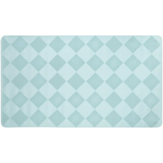 Mainstays Blue Diamonds Rubber Bath Mat, 1 Each
