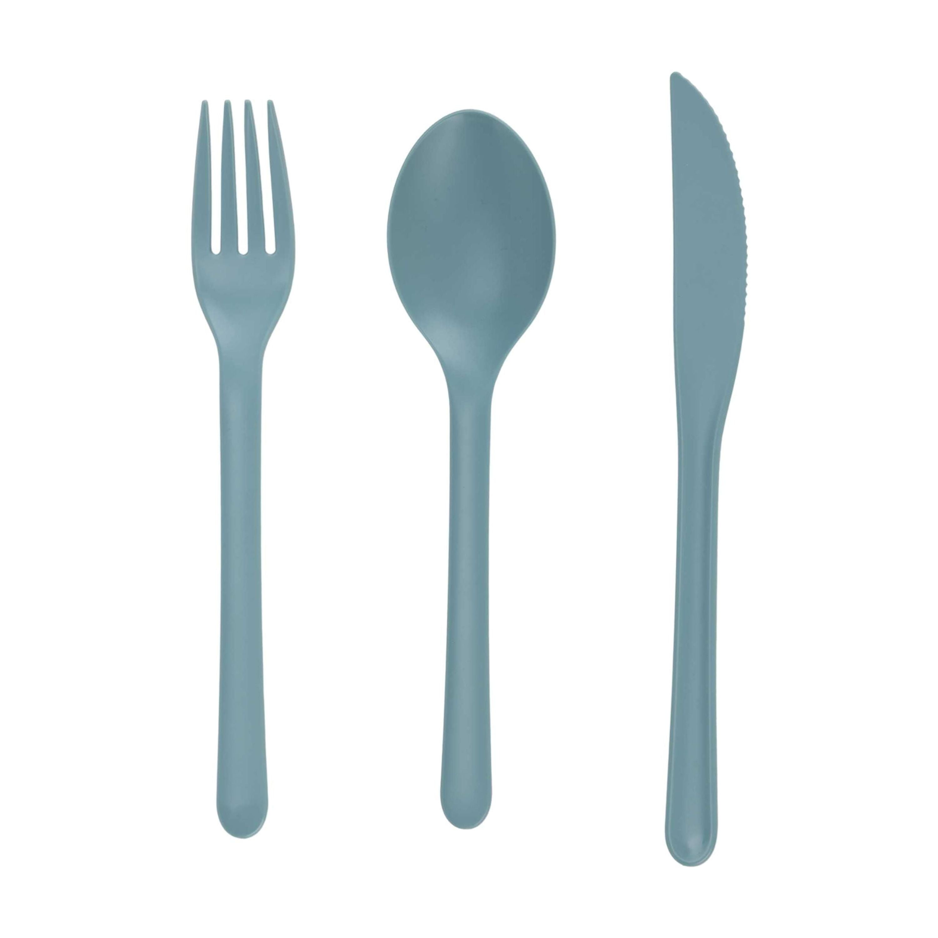 Mainstays - Blue Eco-Friendly Recycled Plastic 3-Piece Flatware Set