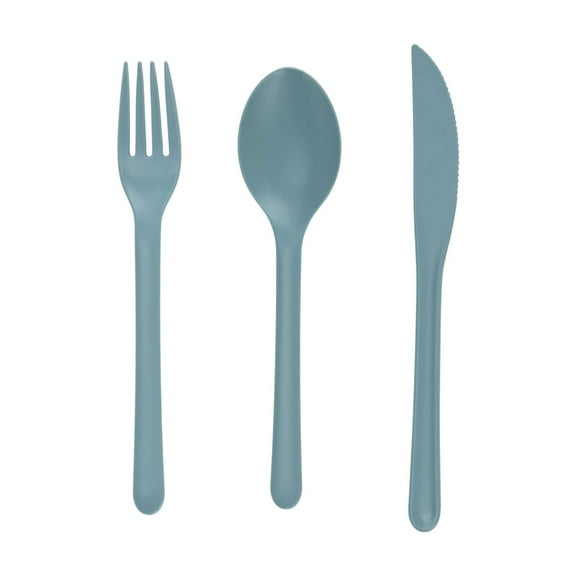 Mainstays - Blue Eco-Friendly Recycled Plastic 3-Piece Flatware Set