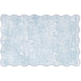 thumbnail image 1 of Mainstays Blue Feather Faux Fur Scalloped Indoor Accent Rug, 36"x56", 1 of 8