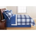 thumbnail image 1 of Mainstays Blue Plaid 8 piece in a Bag, Polyester, King, 1 of 4