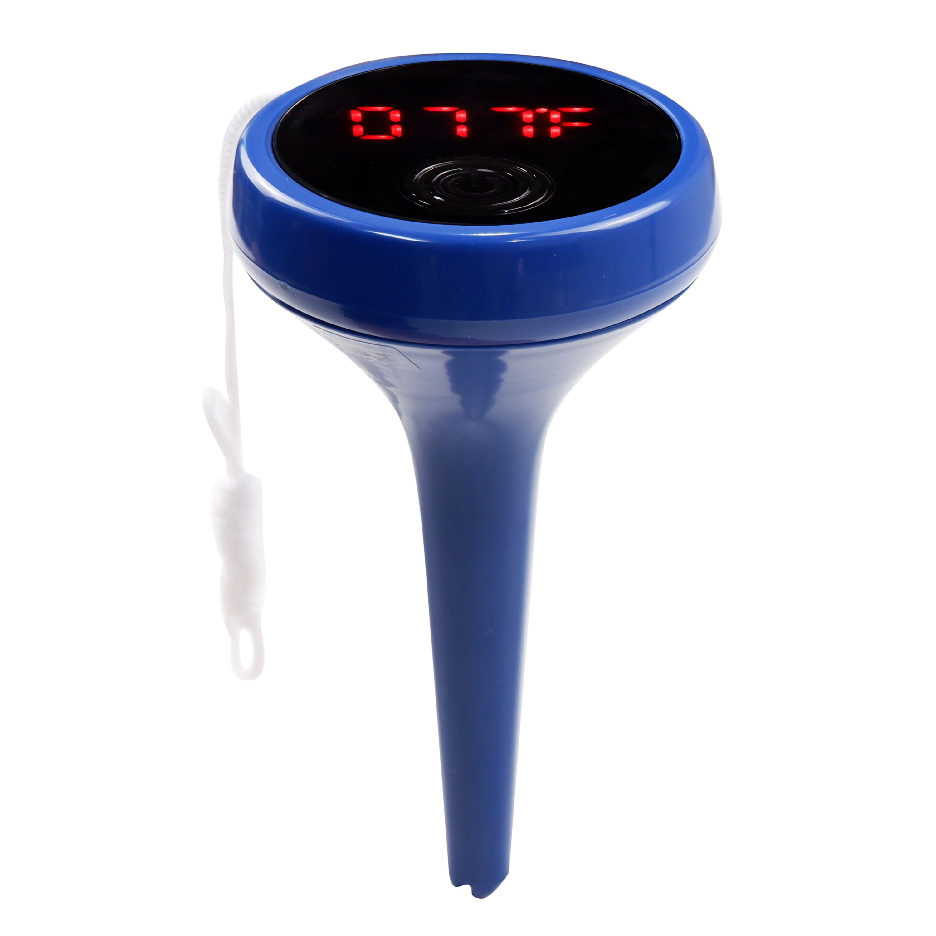 Mainstays Blue Pool Floating Swimming Digital Thermometer with LCD Display, Size: Large:3xW:3.4xH:5.9in