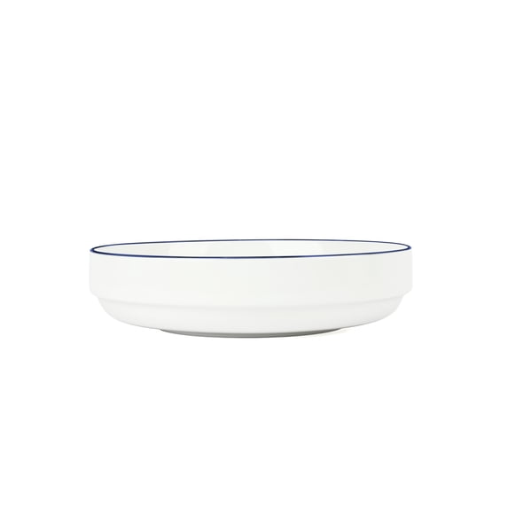 Mainstays Blue Rim Round Ceramic Din Bowl, 38.9 oz