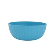 Mainstays - Blue Round Plastic Bowl, Ribbed, 38-Ounce