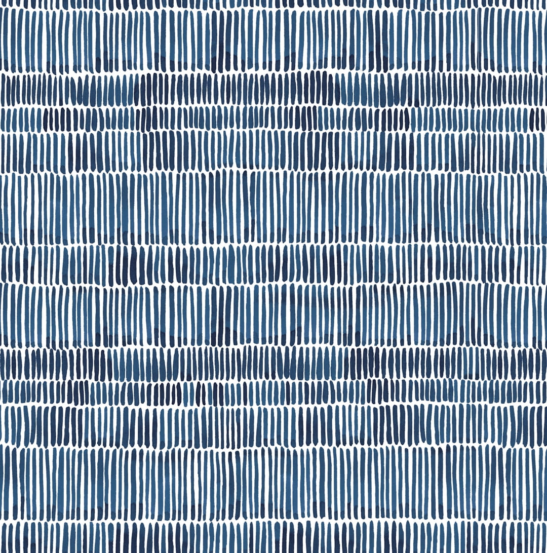 Mainstays Blue Sketched Lines, Peel and Stick Wallpaper 13.35 Sq. Ft.