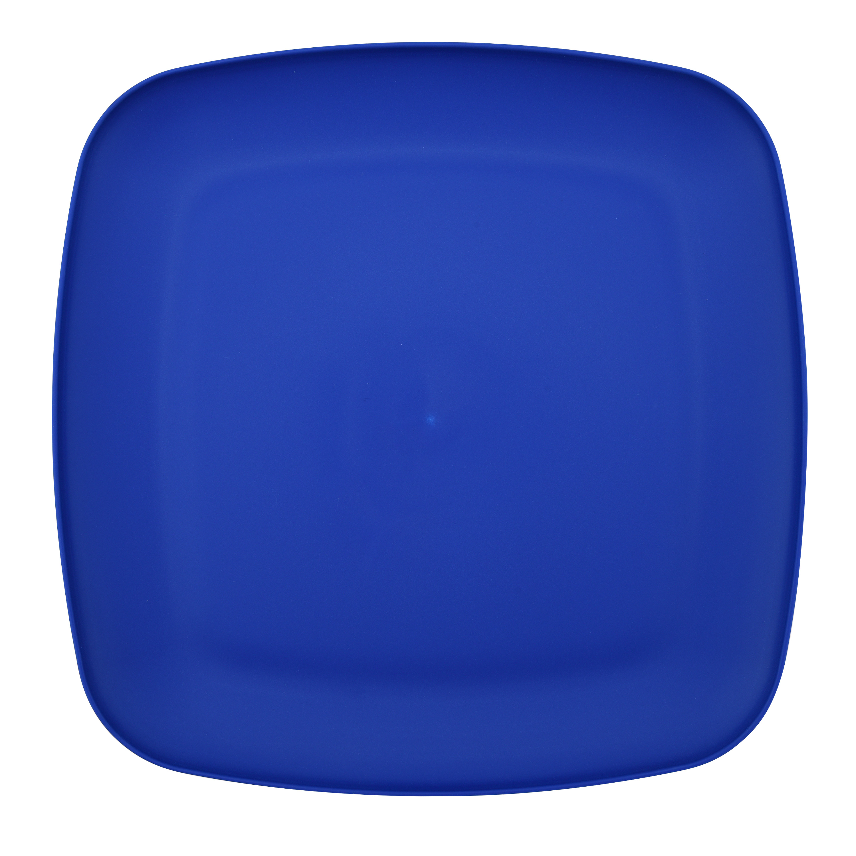 Mainstays Blue Square Plastic Plate, 10.5 Inch