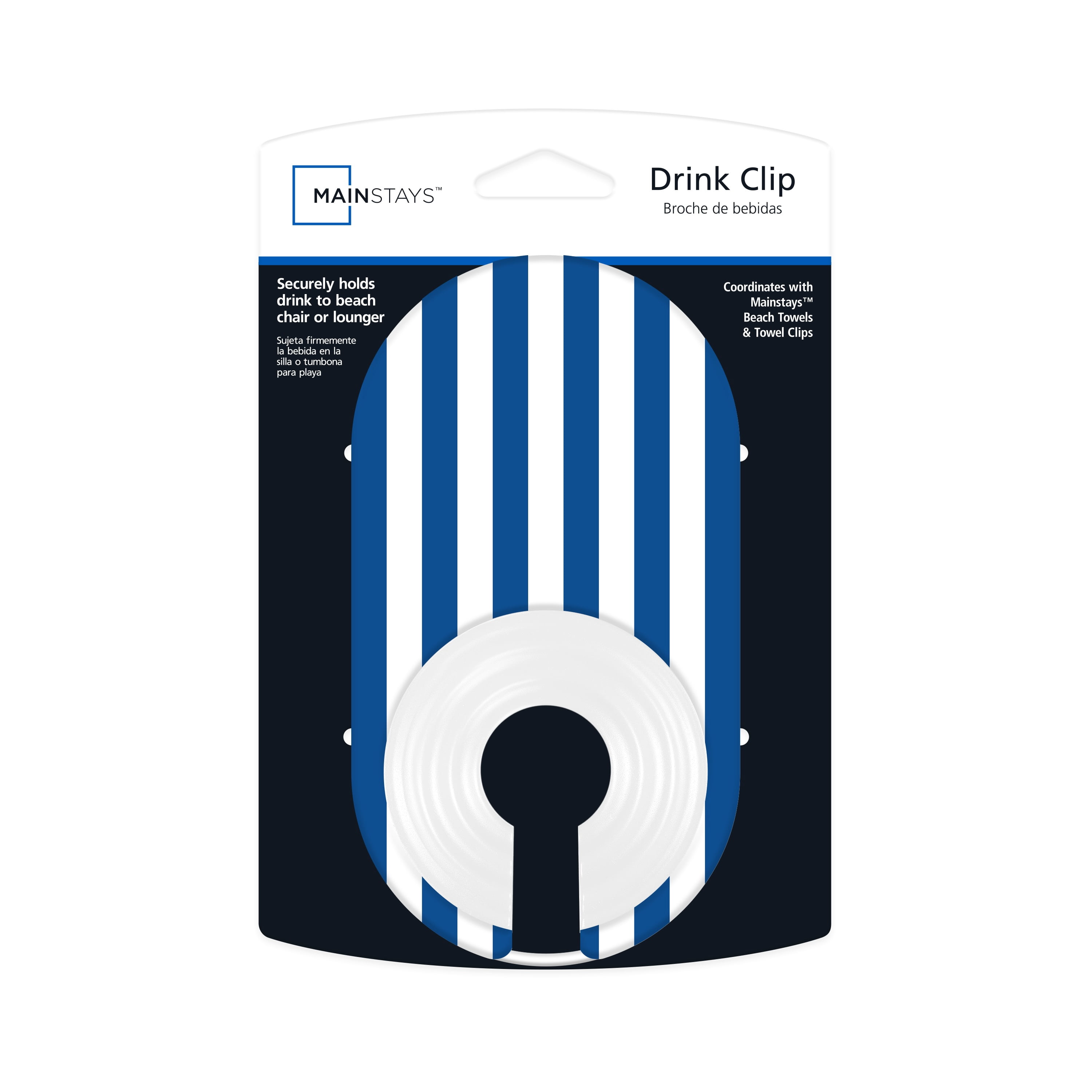 Mainstays Blue Stripe Drink Clip