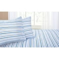 thumbnail image 1 of Mainstays Blue Stripes 4-Piece Polyester Sheet Set, Full, 1 of 5